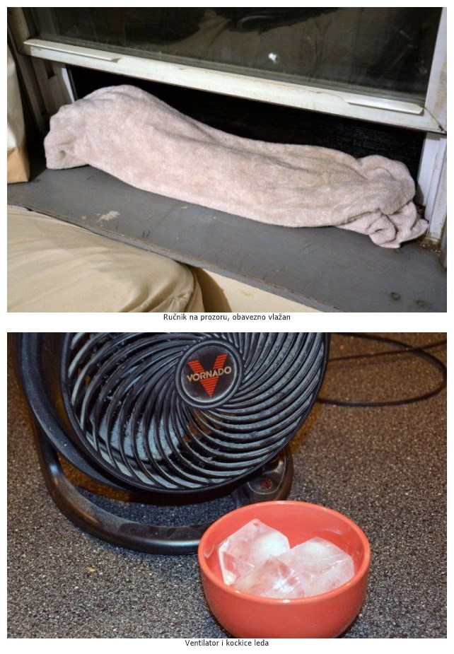 Hladan ručnik na prozoru i pokoja kockica leda...zašto?!