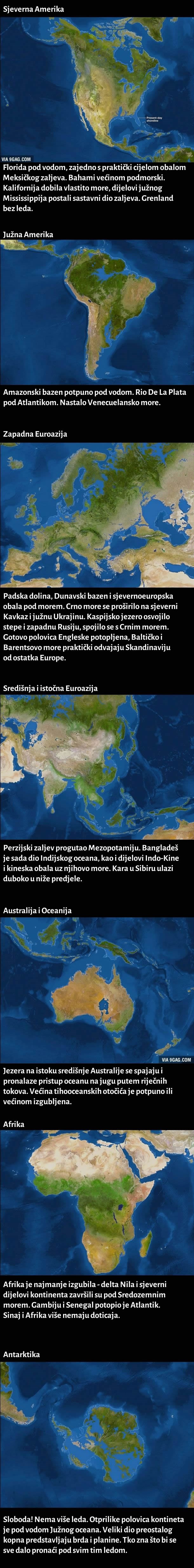 Kako bi izgledala Zemlja kad bi se otopio sav led na planetu?