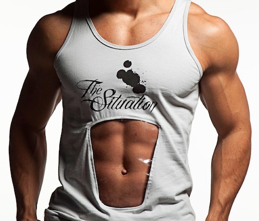 Muška majica za žene: Dekolte za pločice