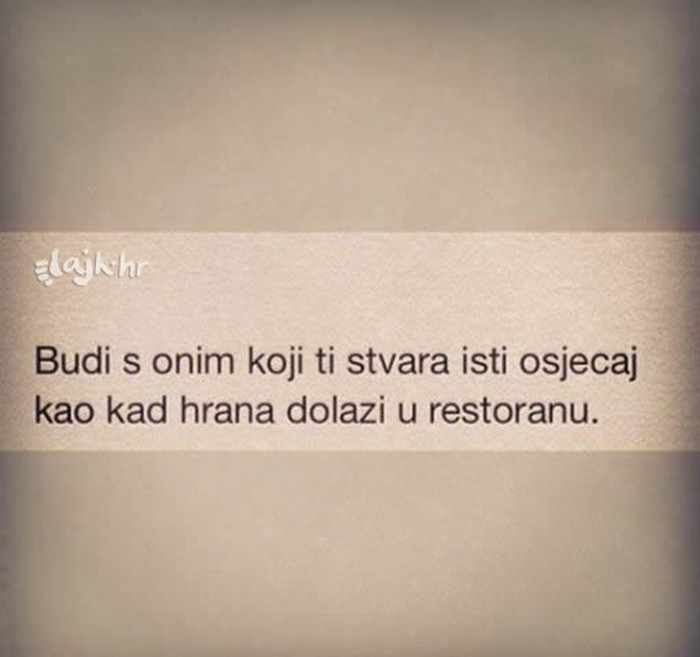 Gastronomska mudrost primjenjiva i na veze