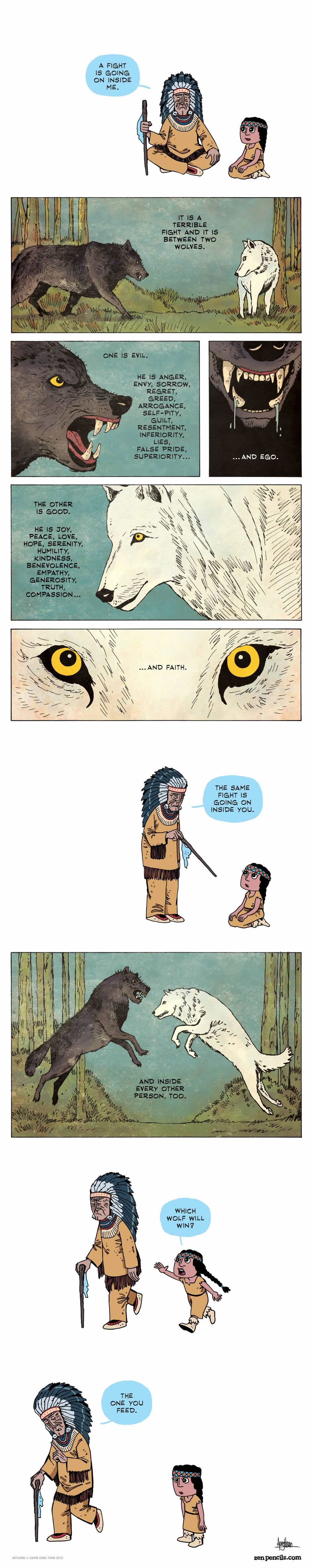 Indijanska mudrost: Priča o borbi dva vuka u svima nama