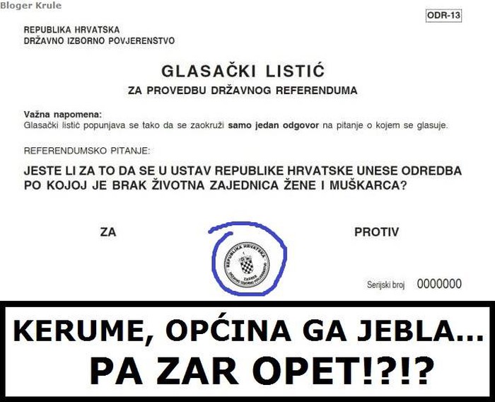 Kerum opet glasa "za'Rvacku!"