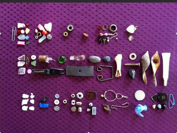 Kolekcija poklona koje su vrane donijele djevojčici koja ih hrani