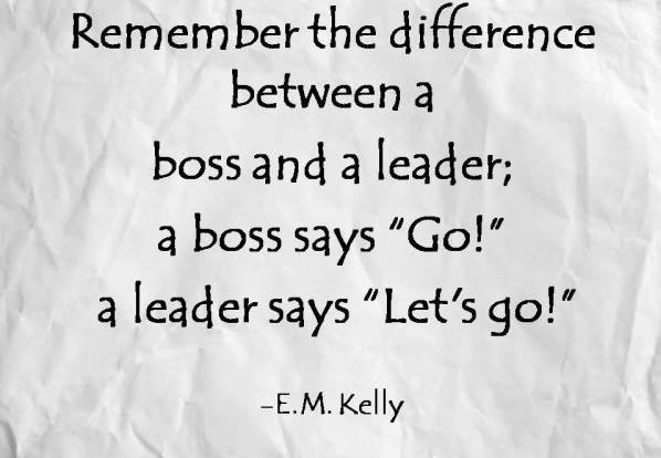 Znaš li koja je razlika između šefa i vođe?