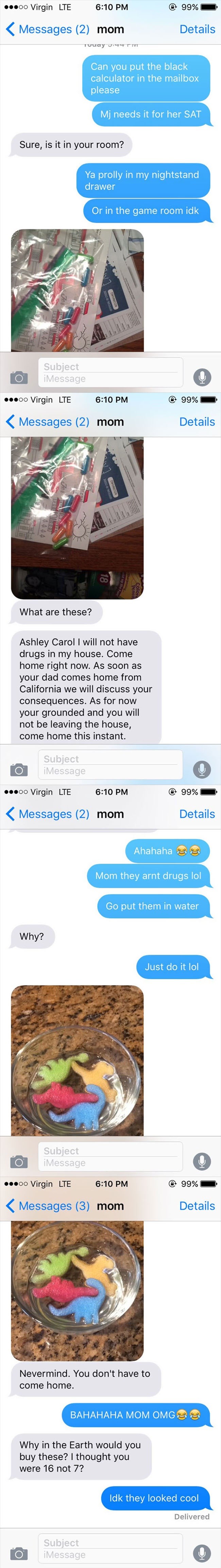 GALERIJA: Mama je mislila da je našla drogu u kćerkinoj ladici, a kćerka je umrla od smijeha kad je vidjela poruku!