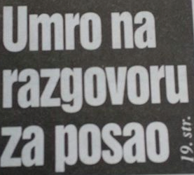 Šokirao ga poziv sa Zavoda