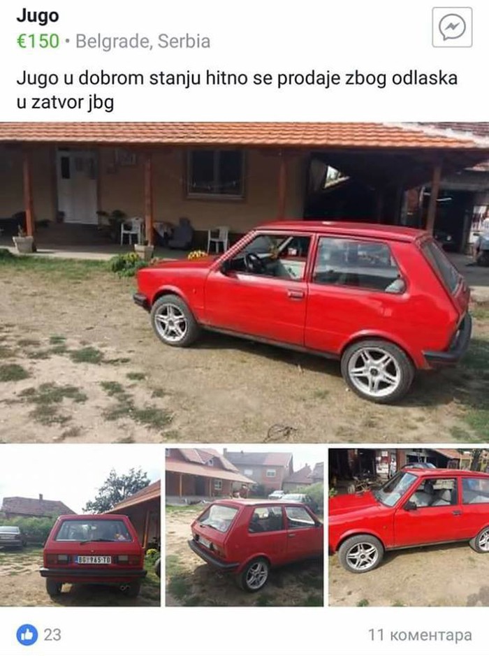 Ovaj čovjek hitno prodaje auto, a razlog tomu nasmijao je mnoge