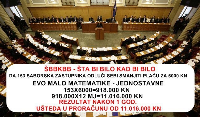 Da si političari smanje plaću