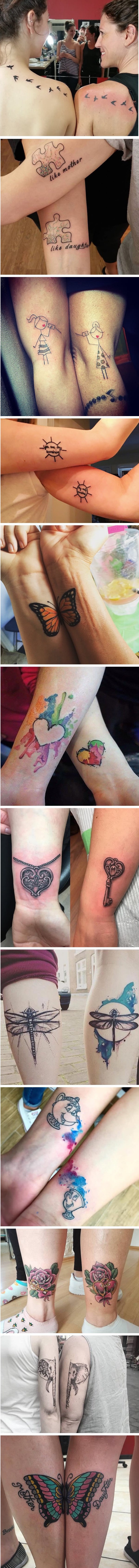 Majke i kćeri fotografirale su svoje tetovaže kojima su oslikale međusobnu ljubav