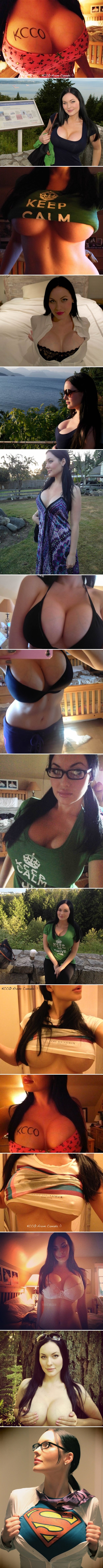 Ekstremno prsata Kanađanka rado dijeli svoje golišave fotke