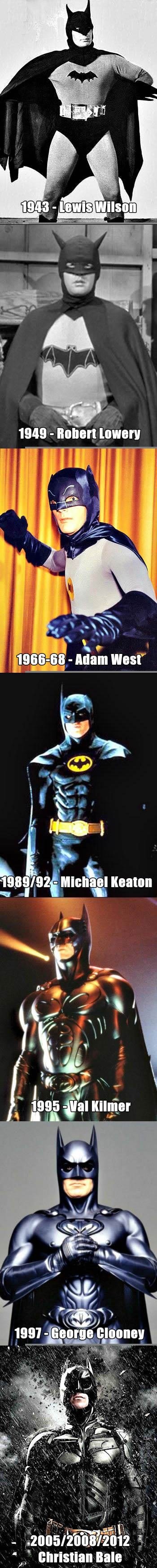 Evolucija Batmanovog kostima kroz 70 godina