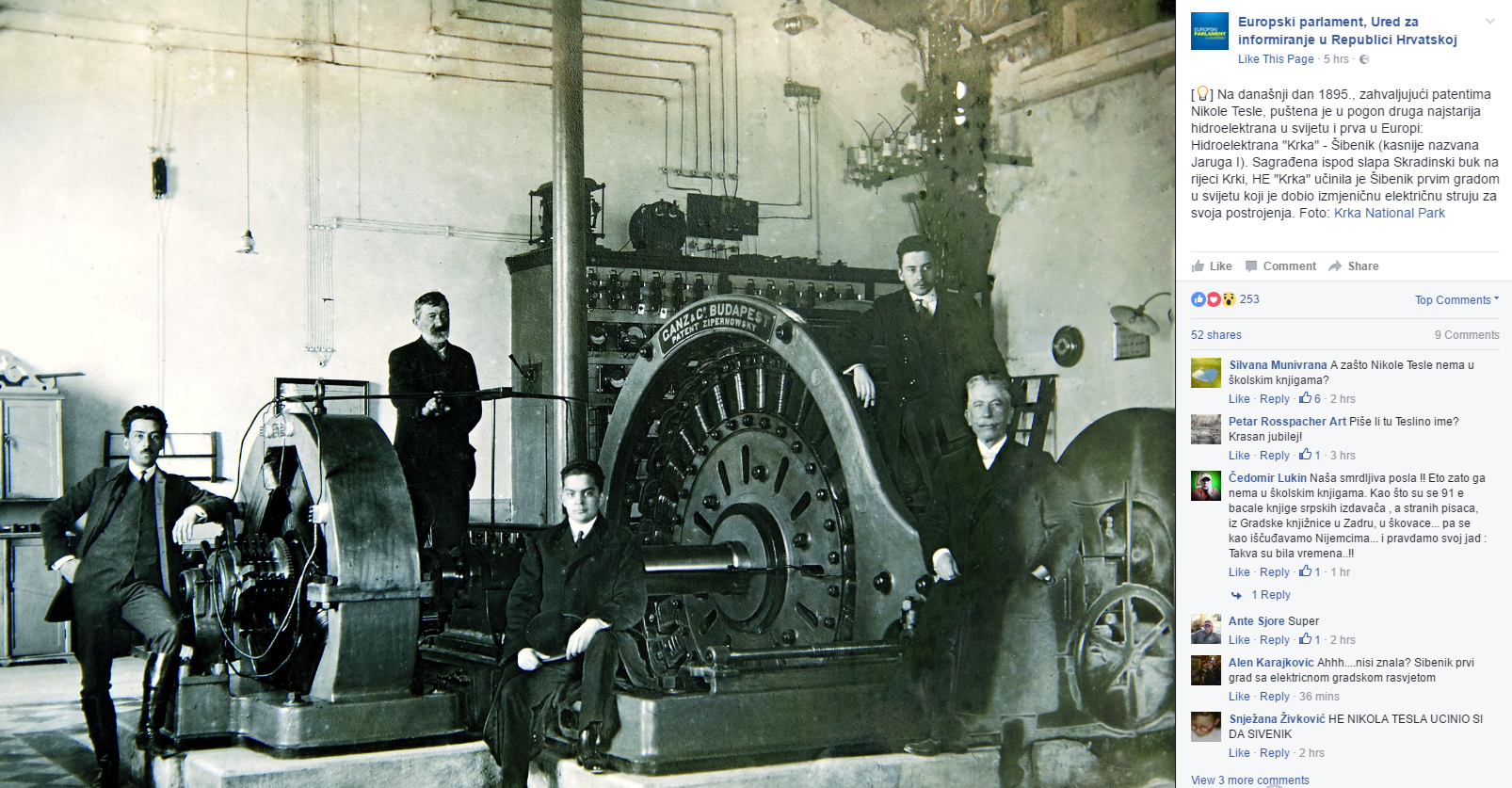 Prije točno 121 godinu, Hrvatska je zahvaljujući Tesli dobila prvu hidroelektranu u Europi!