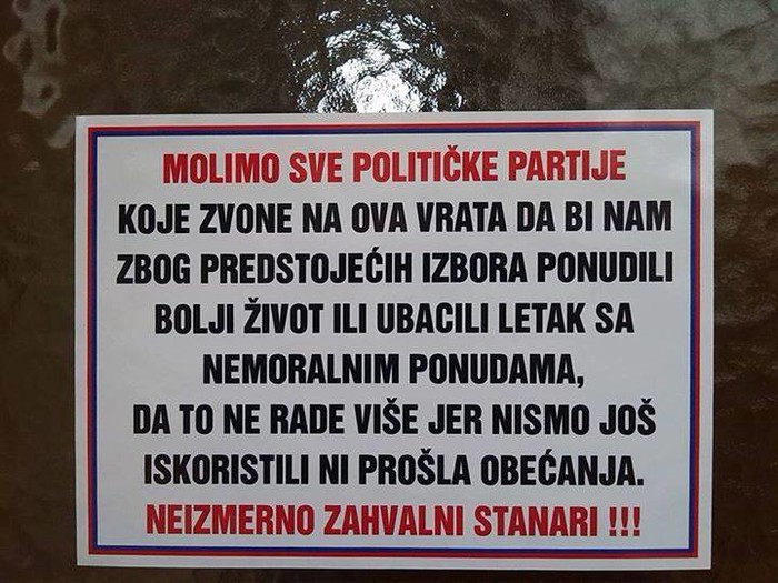 Lopovski političari - marš od mojih vrata!