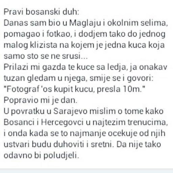 Umjesto suza izabrao smijeh
