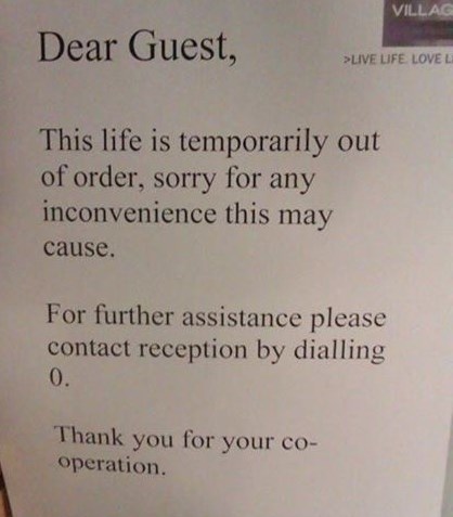 Život privremeno nije u upotrebi