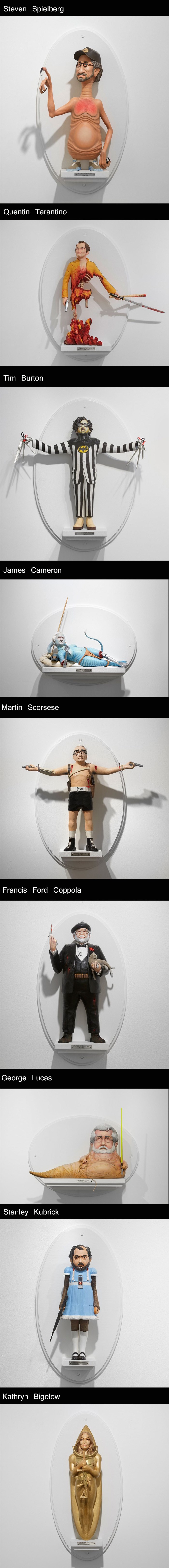 Redatelji stopljeni sa svojim filmskim likovima u drvetu i glini