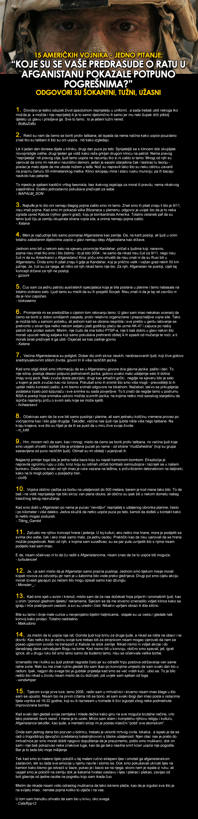 Američki vojnici priznali: "Bili smo u krivu oko svega!"