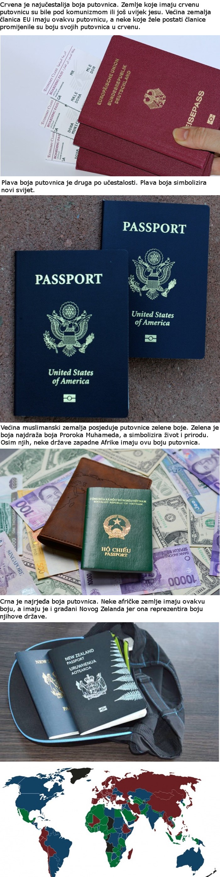 Saznajte zbog čega postoje samo četiri boje putovnica u svijetu 
