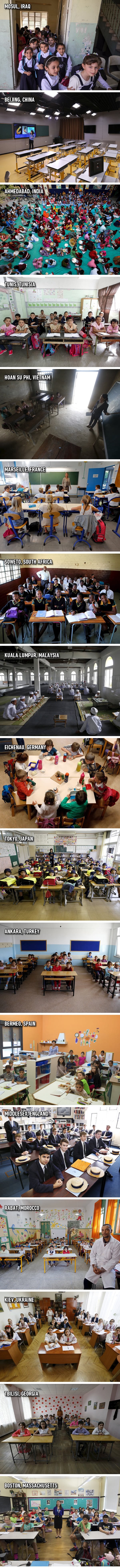 Ovako izgledaju učionice u različitim krajevima svijeta