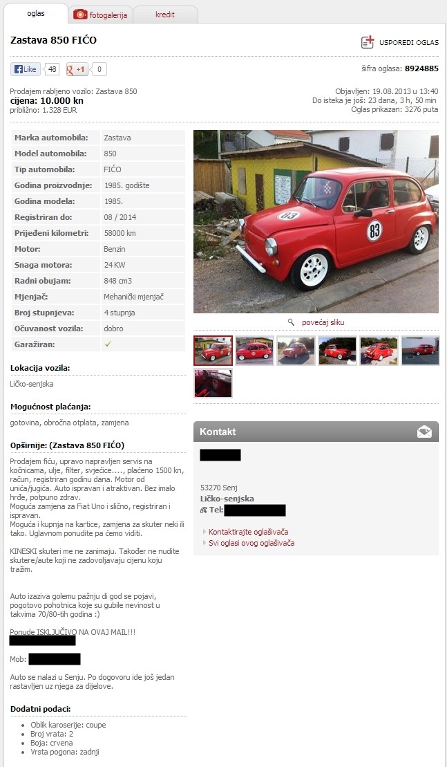 Auto koji "izaziva pažnju pohotnica"