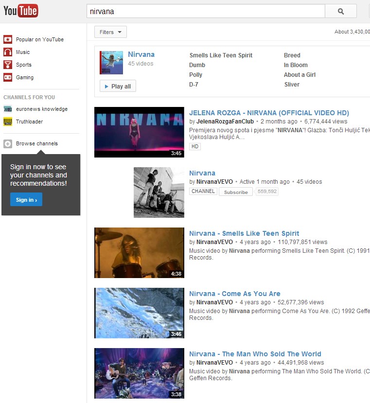Strava na YouTubeu: Rozga popularnija od legendarne Nirvane