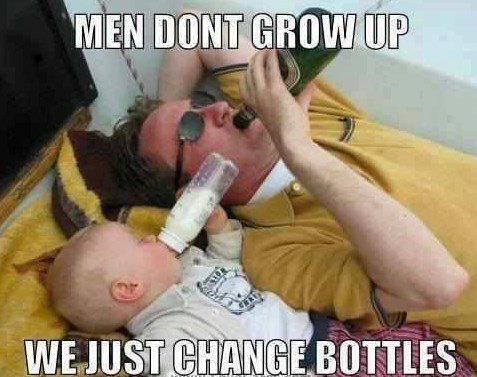 Muškarci ne odrastu, samo zamijene bočicu