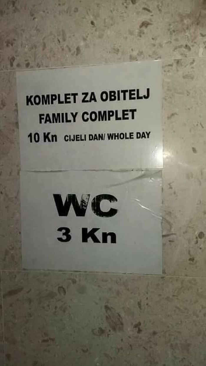 Hrvatska se može pohvaliti odličnom WC uslugom za turiste!