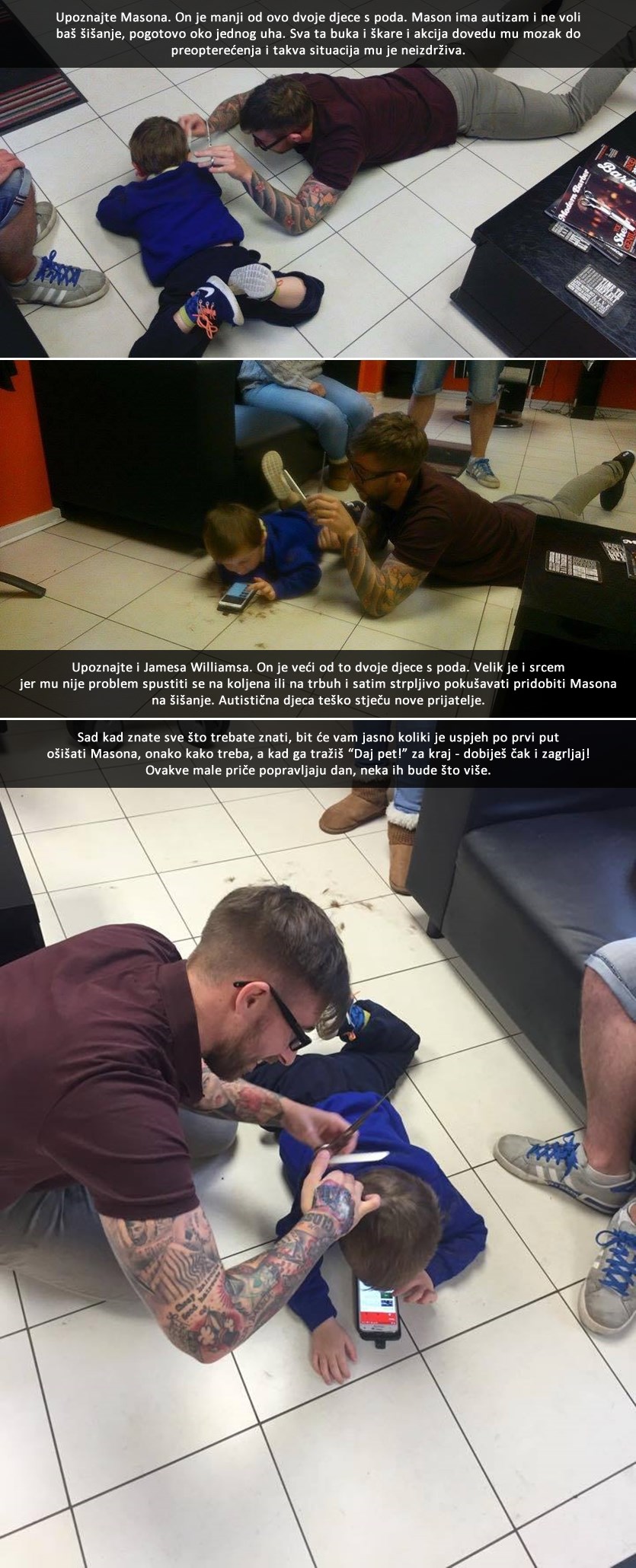 GALERIJA: Pao je na koljena pred bolesnim dječakom