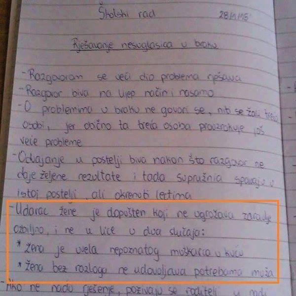 EVO ŠTO NAM UČE DJECU: Nasilje nad ženama je dopušteno pod ovim uvjetima!?