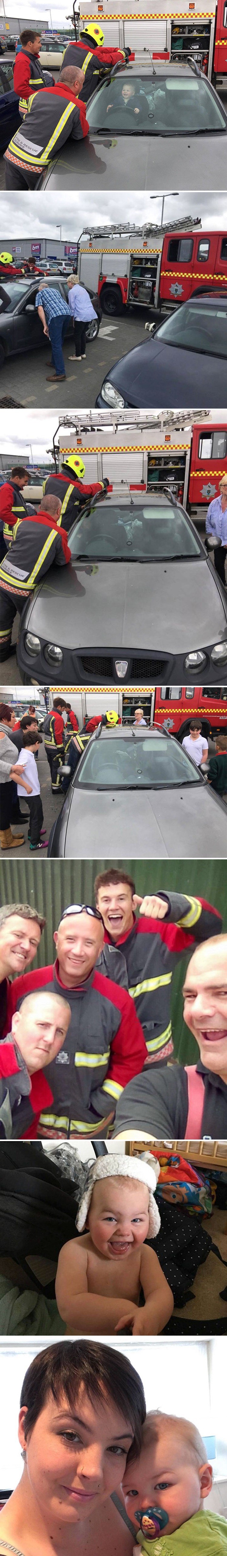 Mama je paničarila, a bebi osmijeh nije padao s lica kad ga je slučajno zaključala s ključevima u autu