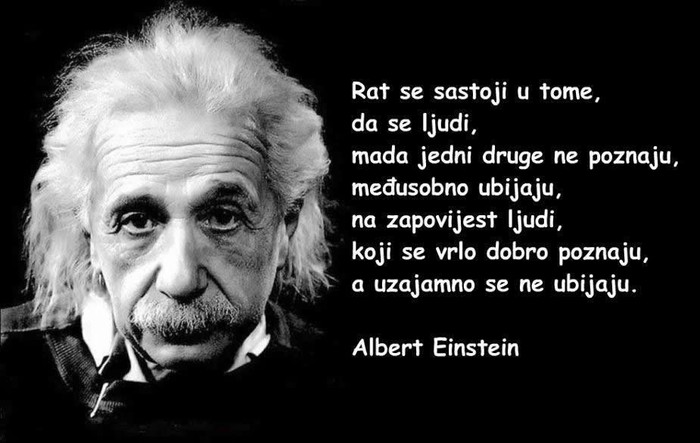 Besmisao rata: Einstein dao najbolju definiciju