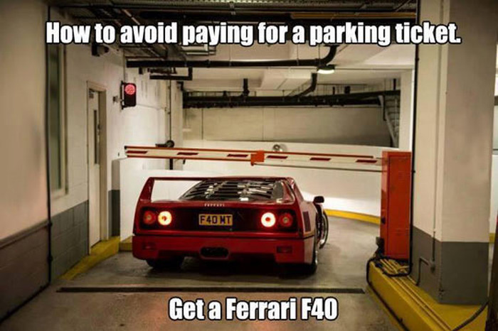 Nabavi Ferrari i nema više plaćanja parkinga