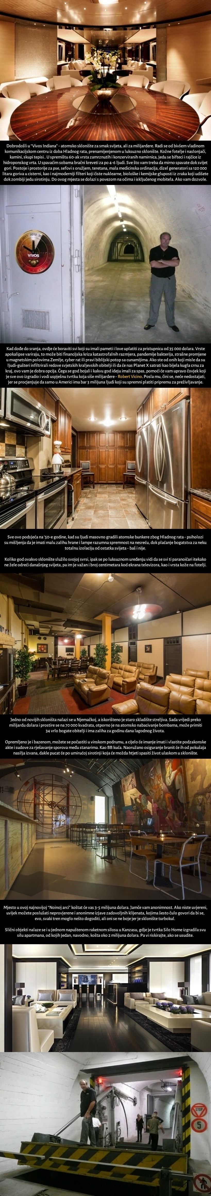 GALERIJA: Zavirite u luksuzna atomska skloništa za milijardere, u kojima planiraju preživjeti smak svijeta