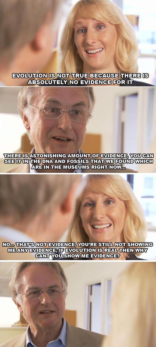 Kad fanatiku objašnjavaš evoluciju