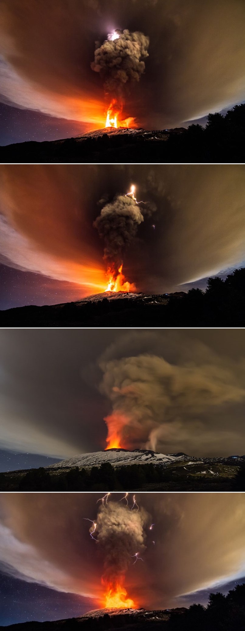 Erupcija Etne priredila spektakl nad Sicilijom!