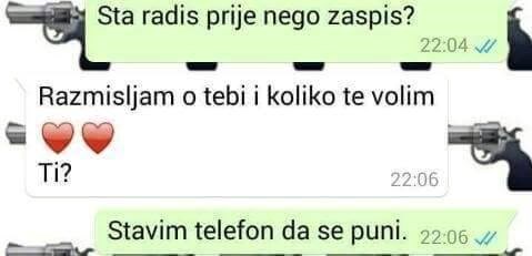 Djevojka ga je pitala što radi prije spavanja, on ju je pokopao odgovorom