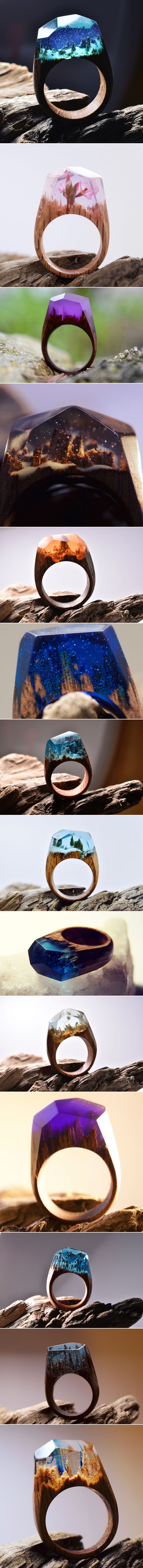 Minijaturni svjetovi zarobljeni u čaroliji drvenog prstena