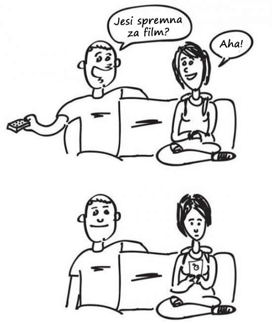 Gledanje filma sa ženom
