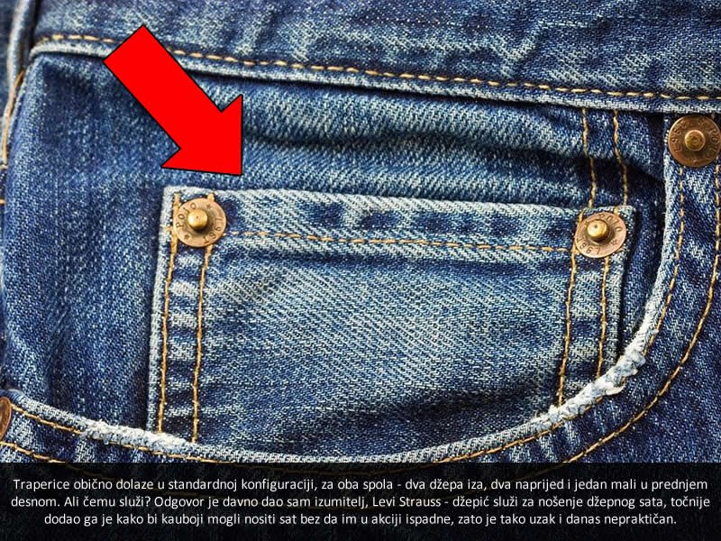 Znate li čemu služi onaj mali džepić na trapericama?