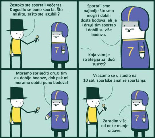 Svaki sportski intervju nakon utakmice