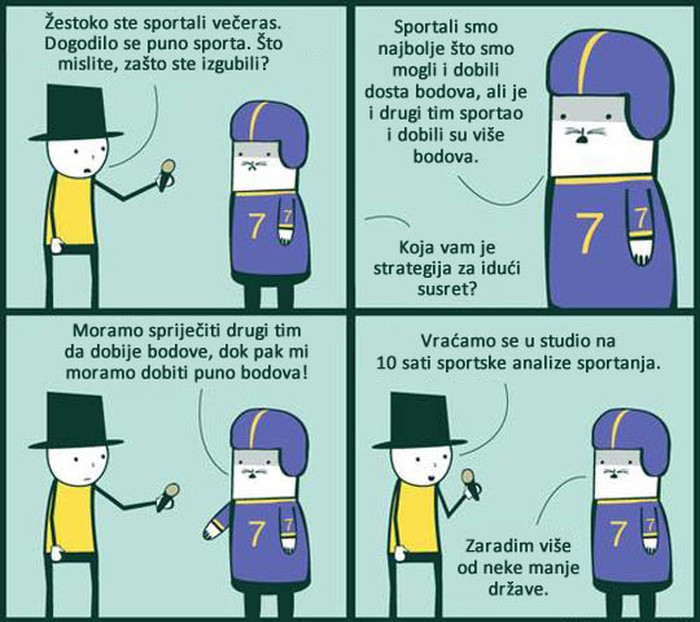 Svaki sportski intervju nakon utakmice