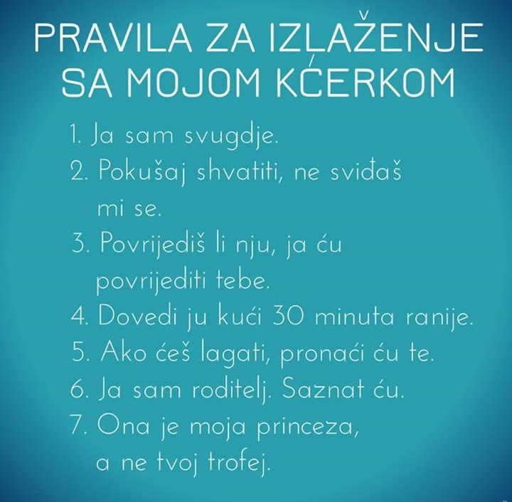 Tatina pravila za vezu sa kćeri