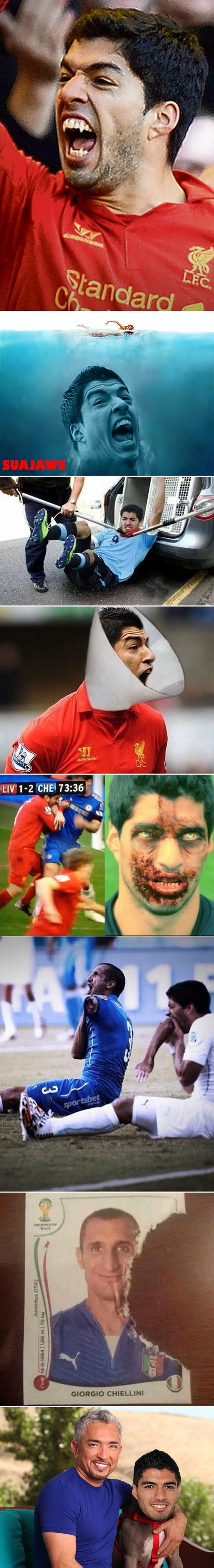 Galerija: Vampir Suarez postao sprdnja nogometnog svijeta