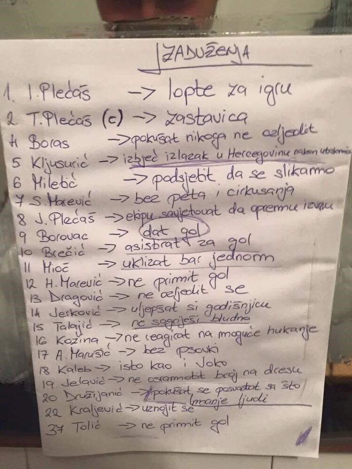 Igrači dalmatinskog nogometnog kluba dobili su od trenera upute kojih će se morati držati