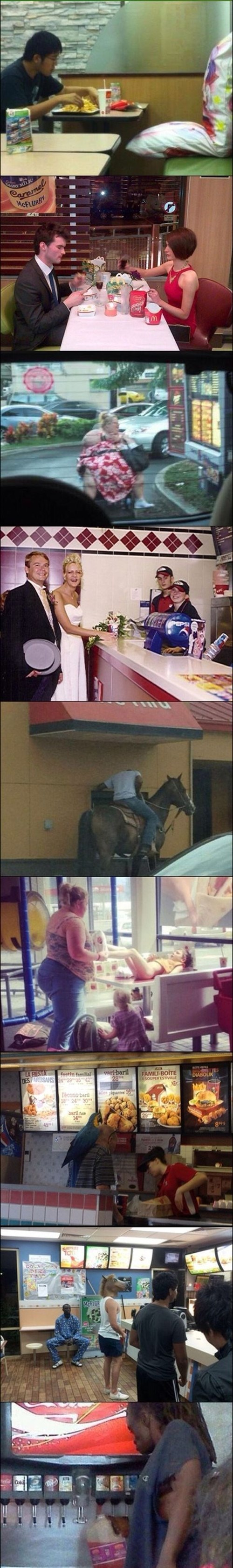 U ove su restorane brze hrane došli vrlo čudni ljudi i to se moralo zabilježiti kamerom