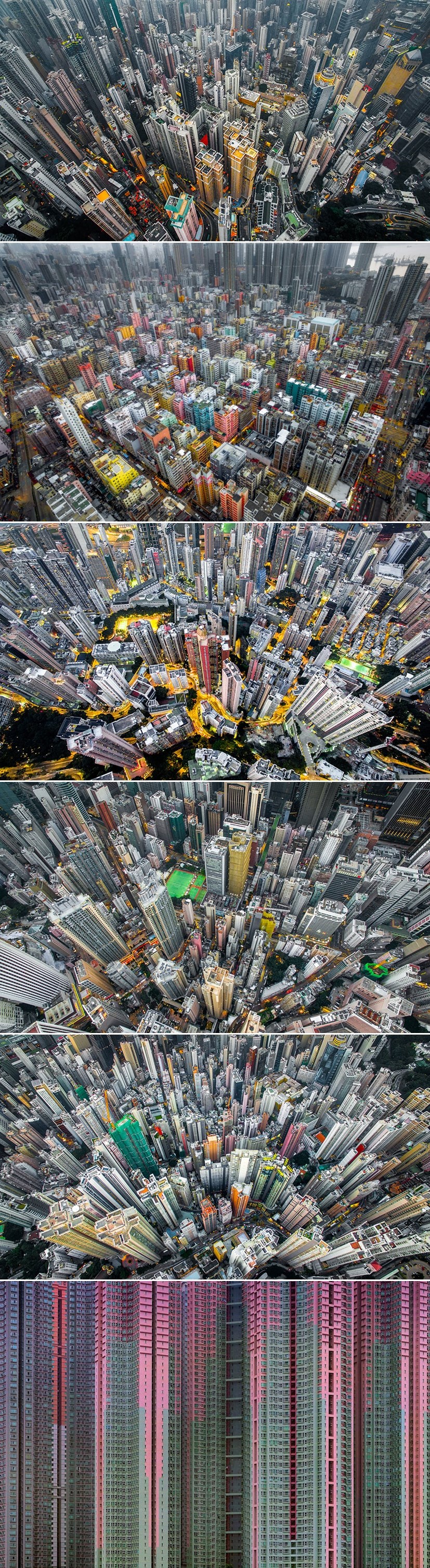 DRONOM SNIMLJENA zapanjujuća načičkanost Hong Konga neboderima, totalno nestvarno!