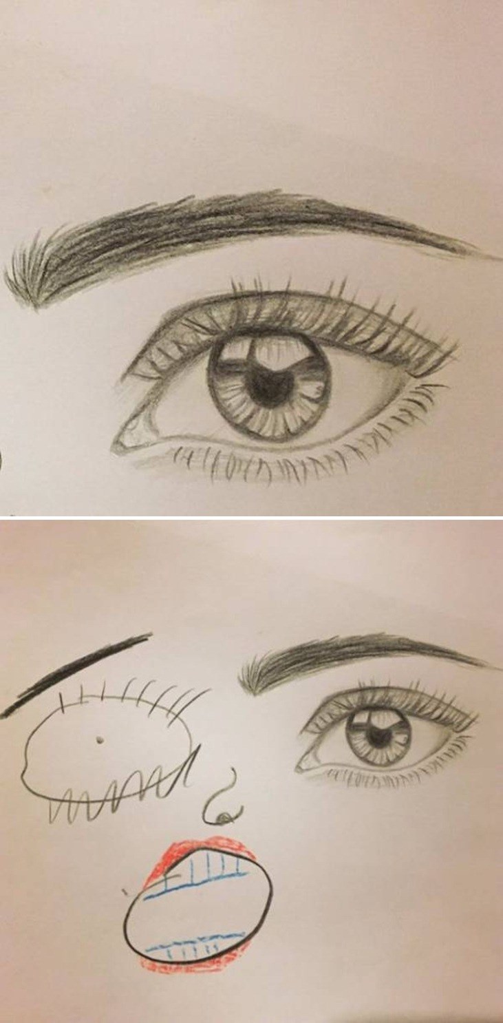 Dijete izmasakriralo mamin crtež nakon što ga je par minuta ostavila samog