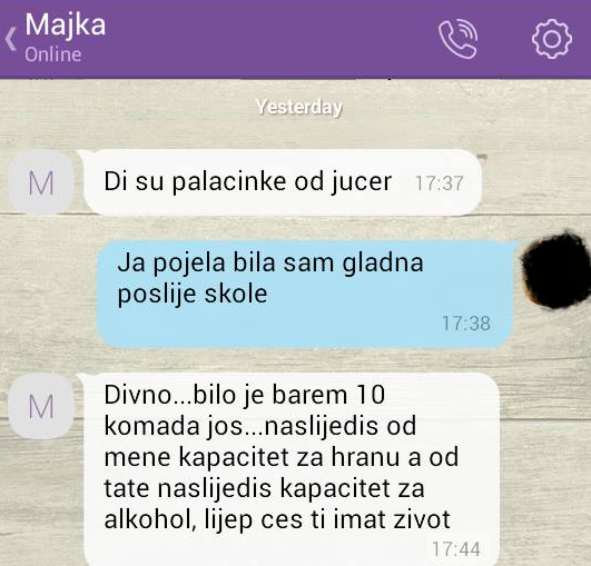 Kad je vidjela koliko joj je kćer palačinki pojela imala je zanimljivo objašnjenje