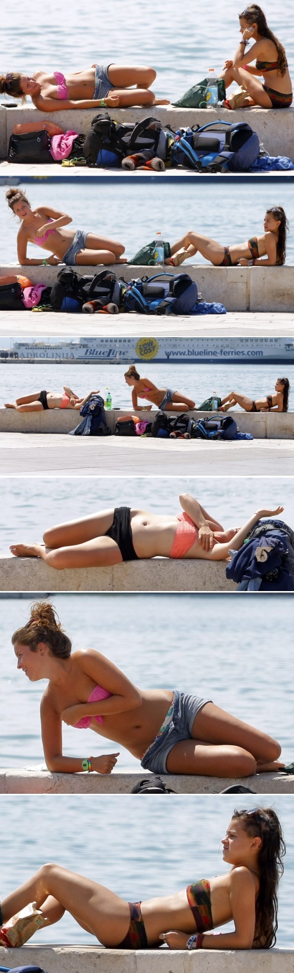 Lipe cure se poredale na zidiću splitske rive i guštaju