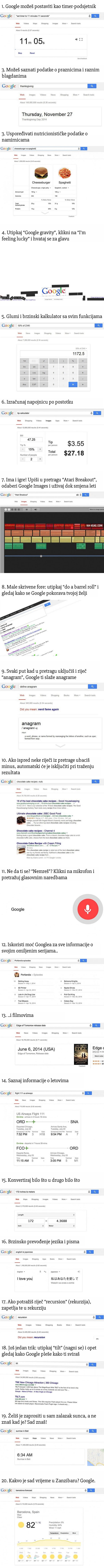 TOP 20 Google fora i trikova za napredno pretraživanje